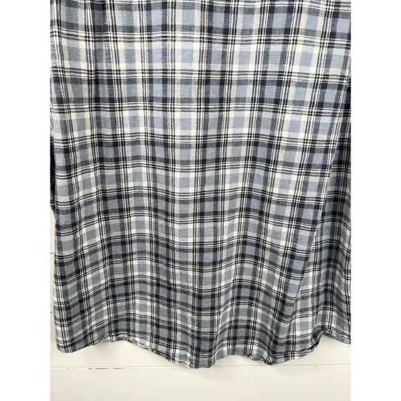 Duluth Trading Co Blue Plaid Short Sleeve Button-Up Collared Shirt Size L Hemp - Picture 8 of 10